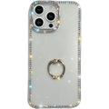 iPhone 16 Pro CrystalGlow Hybrid Cover med Ringholder - gennemsigtig