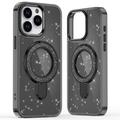 iPhone 16 Pro Glitter Hybrid cover med kickstand - MagSafe-kompatibel - Sort