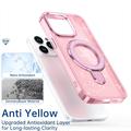 iPhone 16 Pro Glitter Hybrid Cover med Kickstand - MagSafe-kompatibel - Pink