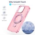iPhone 16 Pro Glitter Hybrid Cover med Kickstand - MagSafe-kompatibel - Pink