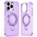 iPhone 16 Pro Glitter Hybrid cover med kickstand - MagSafe-kompatibel - Lilla
