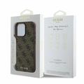 iPhone 16 Pro Guess 4G Metal Gold Logo Hybrid Cover - Brun