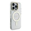 iPhone 16 Pro Guess Electroplated Stand Camera Frame MagSafe-etui med udskiftelige baggrunde