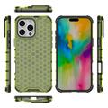 iPhone 16 Pro Honeycomb Armored Hybrid Cover - Grøn