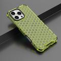 iPhone 16 Pro Honeycomb Armored Hybrid Cover - Grøn