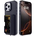 iPhone 16 Pro Hybrid Cover med Spejl og Kortholder - Sort