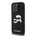 iPhone 16 Pro Karl Lagerfeld Double Heads MagSafe cover i flydende silikone - sort