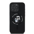iPhone 16 Pro Karl Lagerfeld Karl and Choupette MagSafe Cover i flydende silikone
