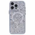 iPhone 16 Pro MagSafe-kompatibel Glitter Pailletter Epoxy Cover - Hvid