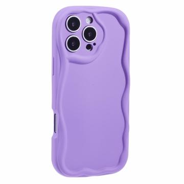 iPhone 16 Pro Max Candy Color Wavy TPU Cover - Lilla