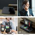 iPhone 16 Pro Max Caseme C22-etui RFID-kortpung - Sort