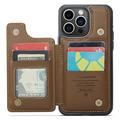 iPhone 16 Pro Max Caseme C22-etui RFID-kortpung - brun