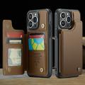 iPhone 16 Pro Max Caseme C22-etui RFID-kortpung - brun