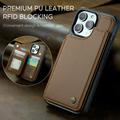 iPhone 16 Pro Max Caseme C22-etui RFID-kortpung - brun