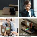 iPhone 16 Pro Max Caseme C22-etui RFID-kortpung - brun