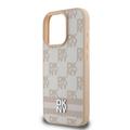 iPhone 16 Pro Max DKNY Ternet Mønster og Stribe Cover - Pink