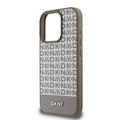 iPhone 16 Pro Max DKNY Repeat Pattern Bottom Stripe Cover - MagSafe-kompatibel - Brun