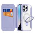 iPhone 16 Pro Max Dux Ducis Skin X Pro Magnetisk Flip Cover - Lilla