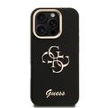 iPhone 16 Pro Max Guess Grained 4G Logo Stativkamera Cover - Sort