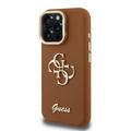 iPhone 16 Pro Max Guess Grained 4G Logo Stativkamera Cover - Brun