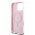 iPhone 16 Pro Max Guess Grained Classic Logo Hybrid Cover - MagSafe-kompatibel - Pink