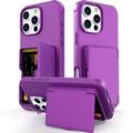 iPhone 16 Pro Max Hybrid Cover med Spejl og Kortholder - Lilla