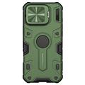 iPhone 16 Pro Max Nillkin CamShield Armor Prop Hybrid Cover - MagSafe-kompatibel - Grøn