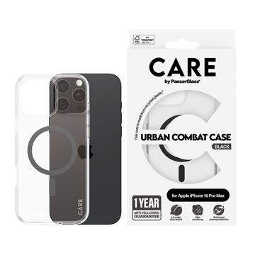 iPhone 16 Pro Max PanzerGlass Care Transparent Urban Combat Cover - MagSafe-kompatibel - Sort
