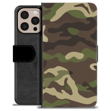 iPhone 16 Pro Max Premium Flip Cover med Pung - Camo