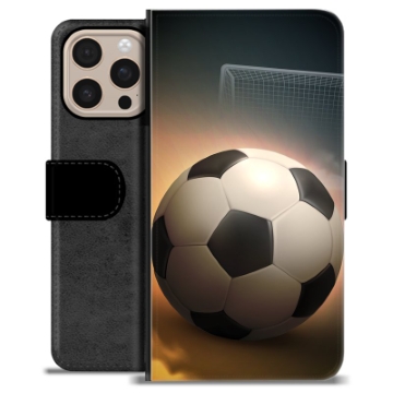 iPhone 16 Pro Max Premium Flip Cover med Pung - Fodbold