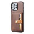 iPhone 16 Pro Max Retro Style Cover med Pung - Brun
