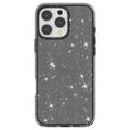 iPhone 16 Pro Max Stylish Glitter Series Hybrid Cover - Sort