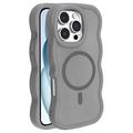 iPhone 16 Pro Max Bølgekant magnetisk hybrid cover - grå