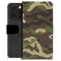 iPhone 16 Pro Premium Flip Cover med Pung - Camo