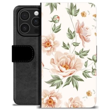 iPhone 16 Pro Premium Flip Cover med Pung - Floral