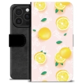 iPhone 16 Pro Premium Flip Cover med Pung - Citron Mønster