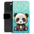 iPhone 16 Pro Premium Flip Cover med Pung - Panda