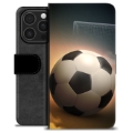 iPhone 16 Pro Premium Flip Cover med Pung - Fodbold