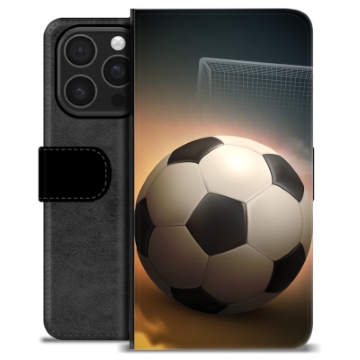 iPhone 16 Pro Premium Flip Cover med Pung - Fodbold