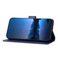iPhone 16 Pro Premium Wallet-etui med rem - kulfiberstruktur - Kulstofblå