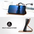 iPhone 16 Pro Premium Wallet-etui med rem - kulfiberstruktur - Kulstofkaffe