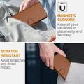 iPhone 16 Pro Premium Wallet-etui med rem - kulfiberstruktur - Kulstofkaffe