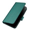 iPhone 16 Pro Premium Wallet-etui med rem - kulfiberstruktur - Kulstofgrøn