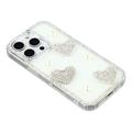 iPhone 16 Pro Funklende Kærlighed og Perle Hybrid Cover - Hvid