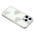 iPhone 16 Pro Funklende Kærlighed og Perle Hybrid Cover - Hvid
