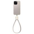 iPhone 16 Pro Spigen Cyrill Kajuk Classic Charm Mag-etui med rem - Creme