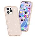 iPhone 16 Pro Stylish Glitter Series Hybrid Cover - Guld