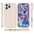 iPhone 16 Pro Stylish Glitter Series Hybrid Cover - Guld