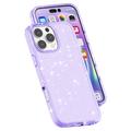 iPhone 16 Pro Stylish Glitter Series Hybrid Cover - Lilla