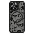 iPhone 16 Pro Stilfuldt beskyttende magnetisk cover - sorte sløjfer